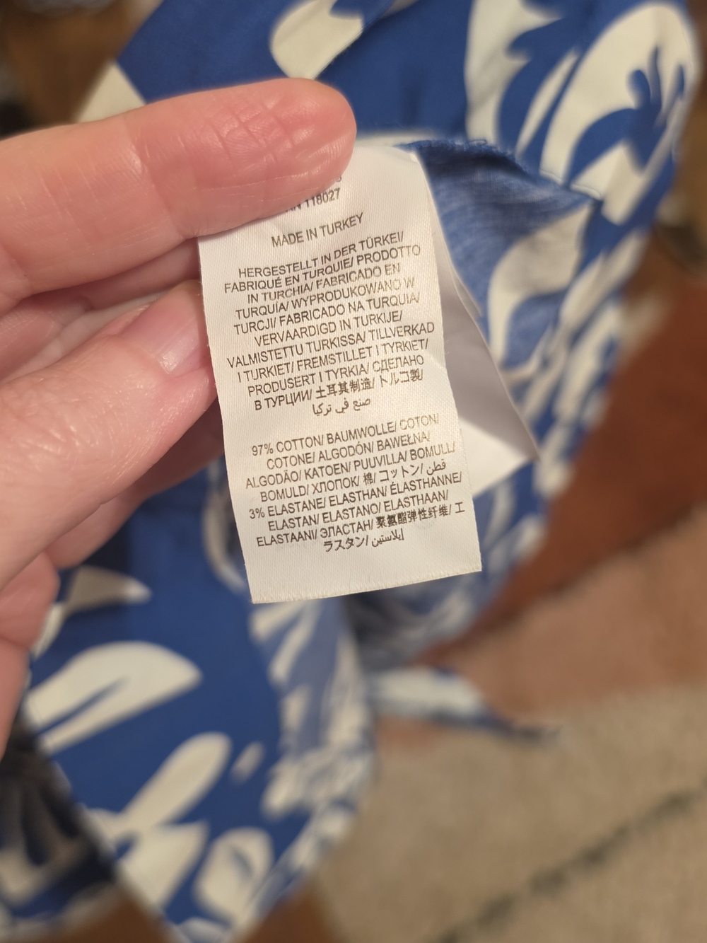Boden Blue and White Floral Midi Dress - Picture 3 of 4